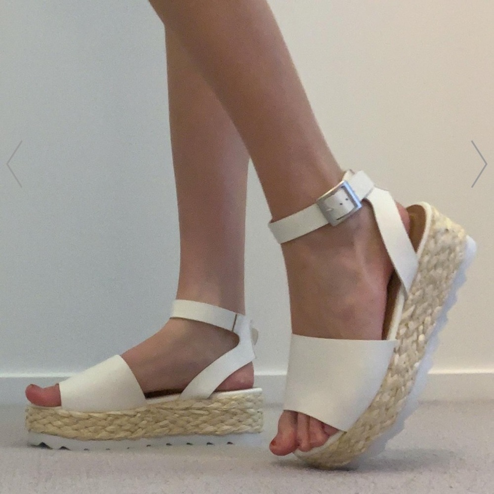 DollsKill white platform sandals